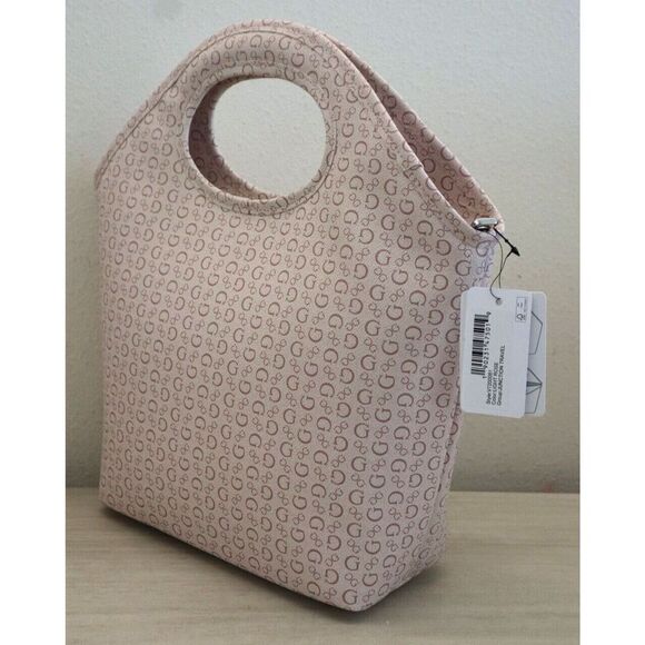 Guess V7200081 Light Rose Logo Print Junction Travel Insulated Cutout Lunch Tote - Picture 5 of 10